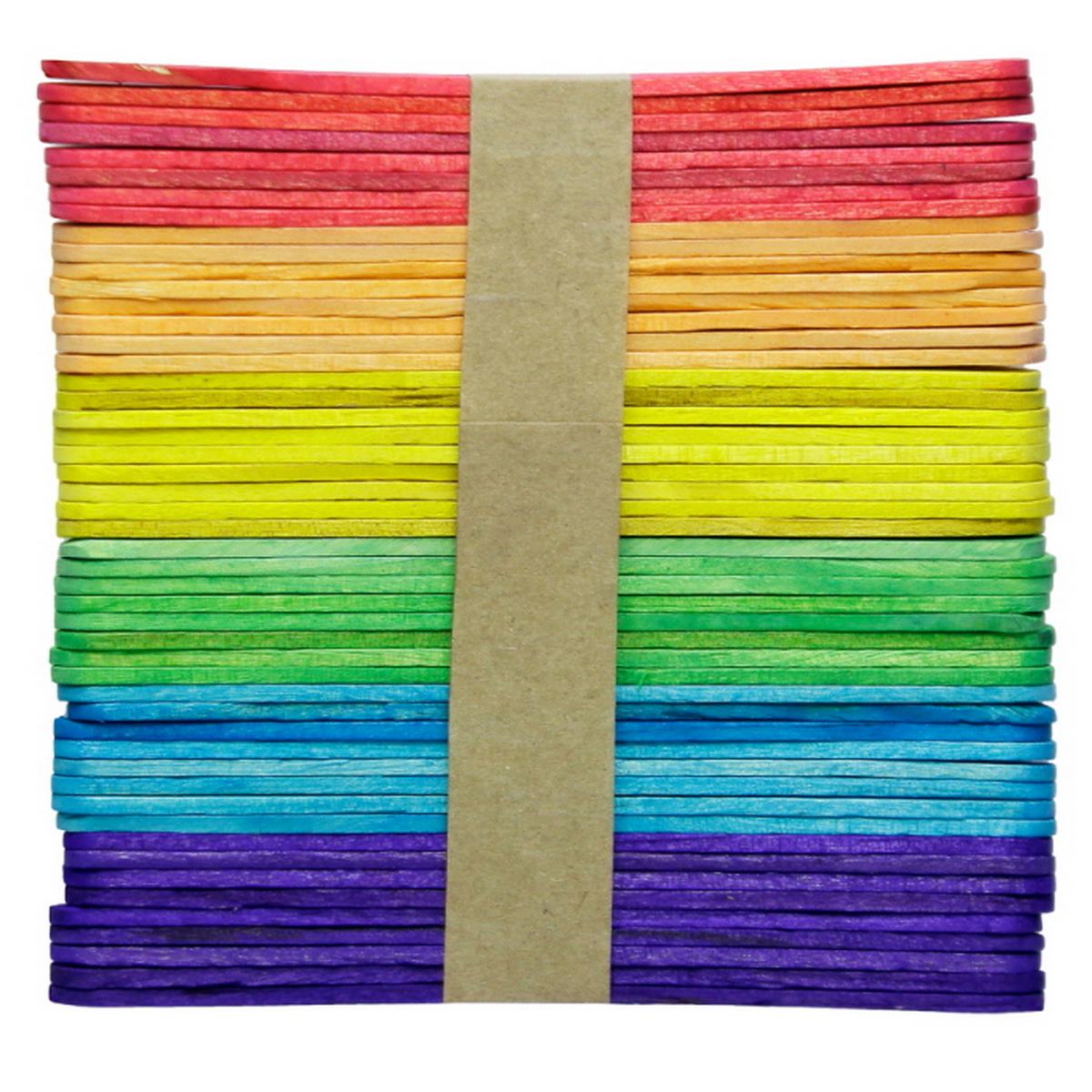 Craft Ice Cream Stick Coloured | Size: 4.5 Inch| Pack of 48 Pieces