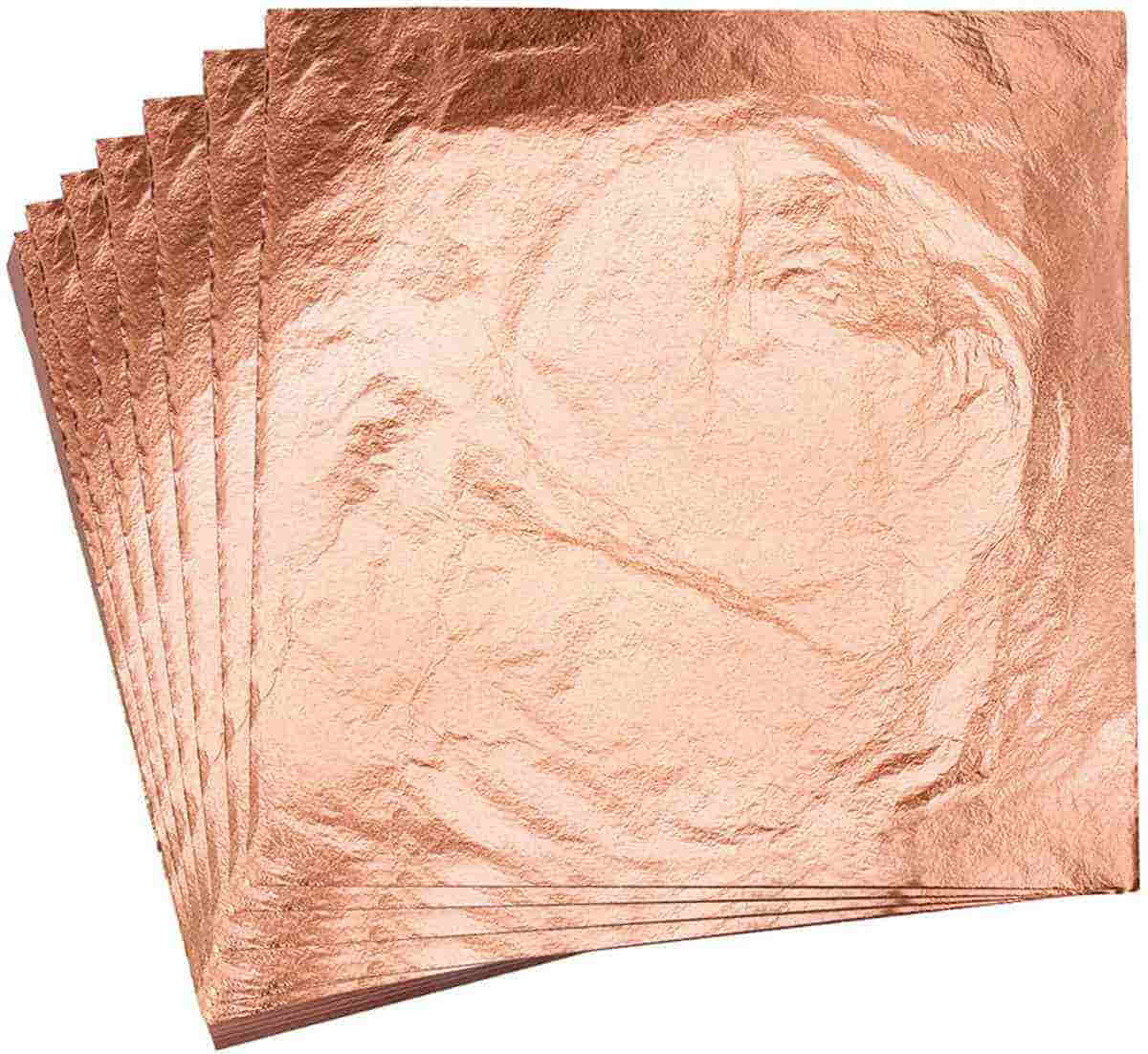 Gilding Copper Foil Paper (Pack Of 25 Sheets) (3x3 Inch)