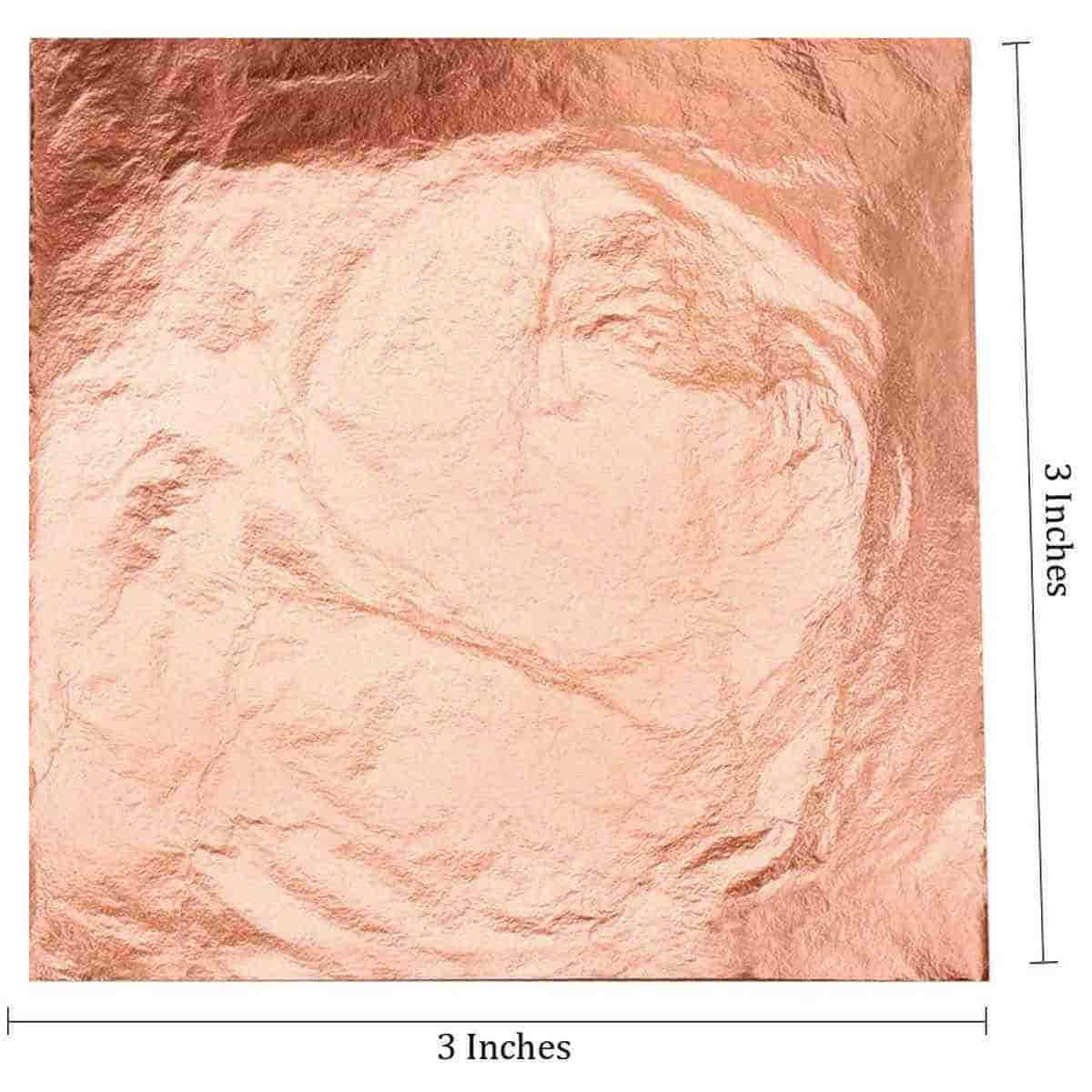 Gilding Copper Foil Paper (Pack Of 25 Sheets) (3x3 Inch)
