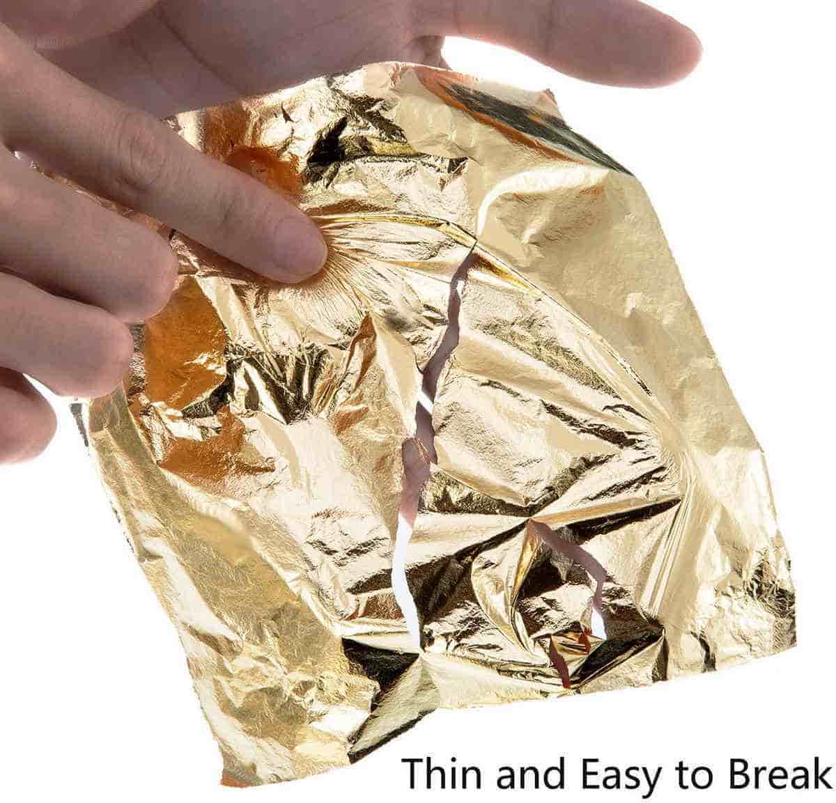 Gilding Gold Foil Paper (Pack Of 25 Sheets) (3x3 Inch)