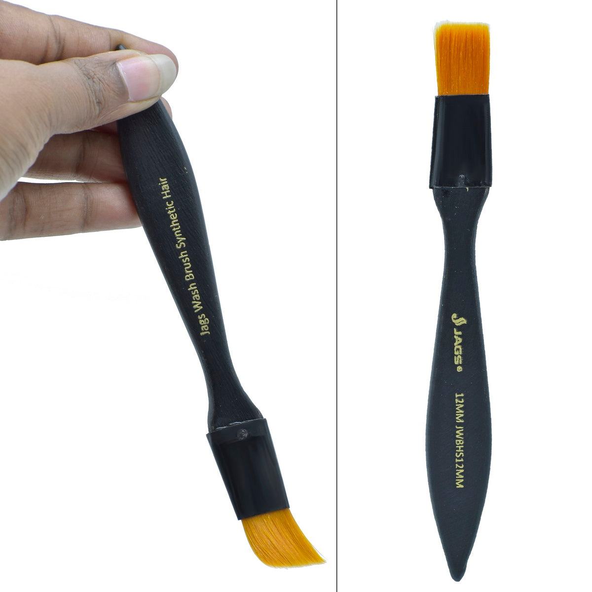 Synthetic Hair Flat Brush For Painting | 12 Mm | For Any Surface And Paint Type