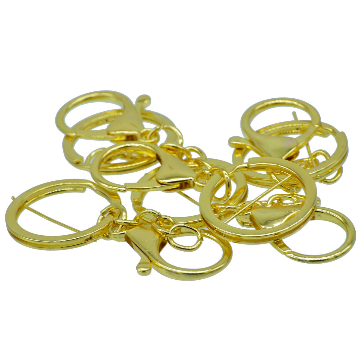 Keychain Ring Hook | Pack Of 5 | 2.5 Inch | Gold