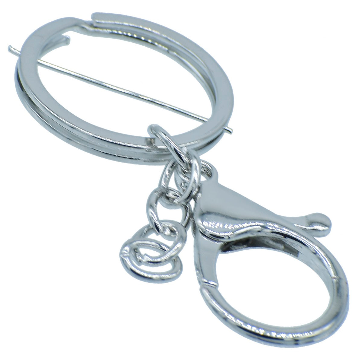 Keychain Ring Hook | Pack Of 5 | 2.5 Inch | Sliver