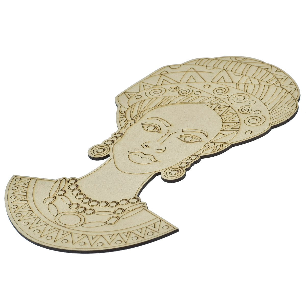 Pre Marked MDF Floral Cutout With Easel Brush Water Colors | 10 Inch