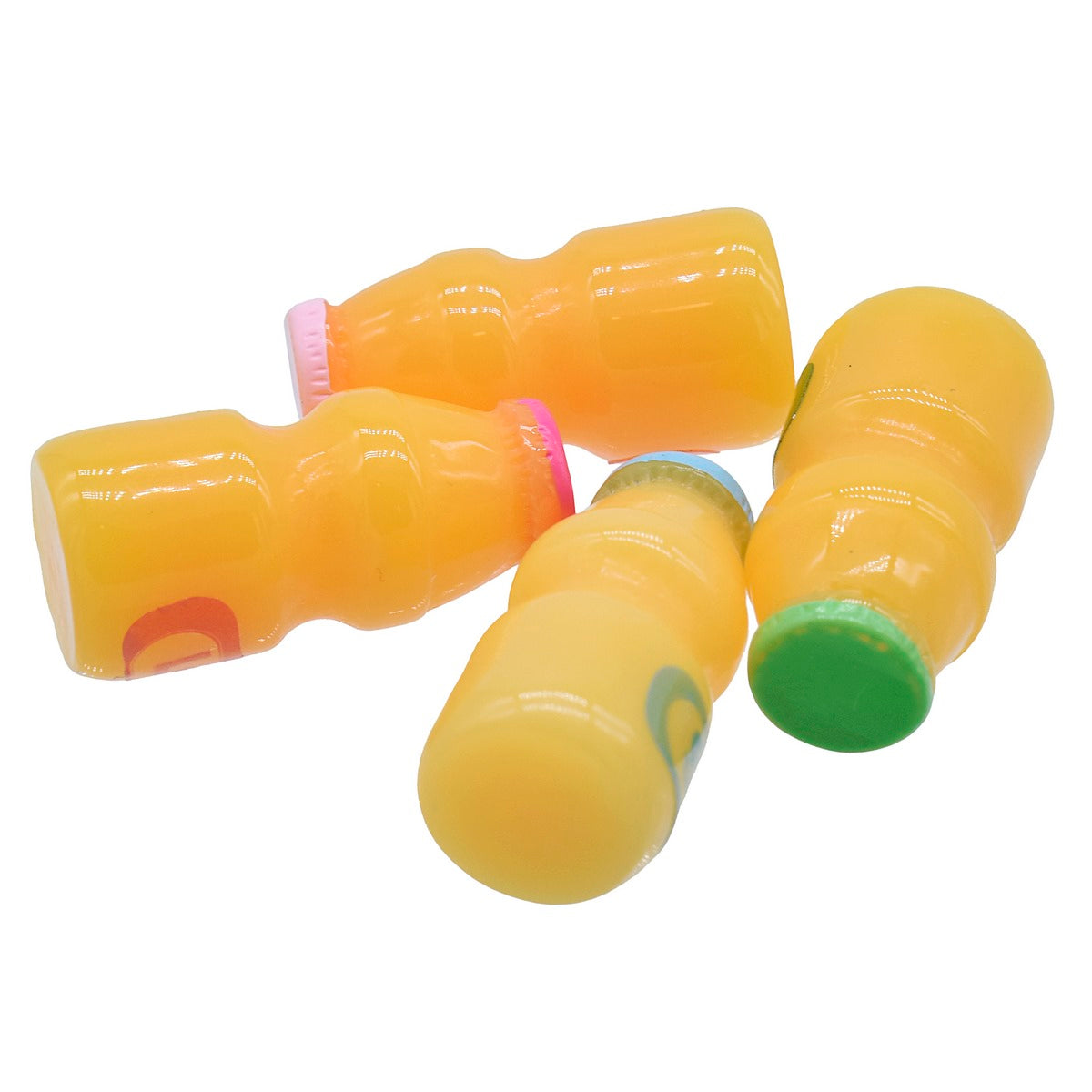 Miniature Orange Juice Bottle Pack Of 4 | 1x1x2 Cm | Dollhouse Decor And Accessories