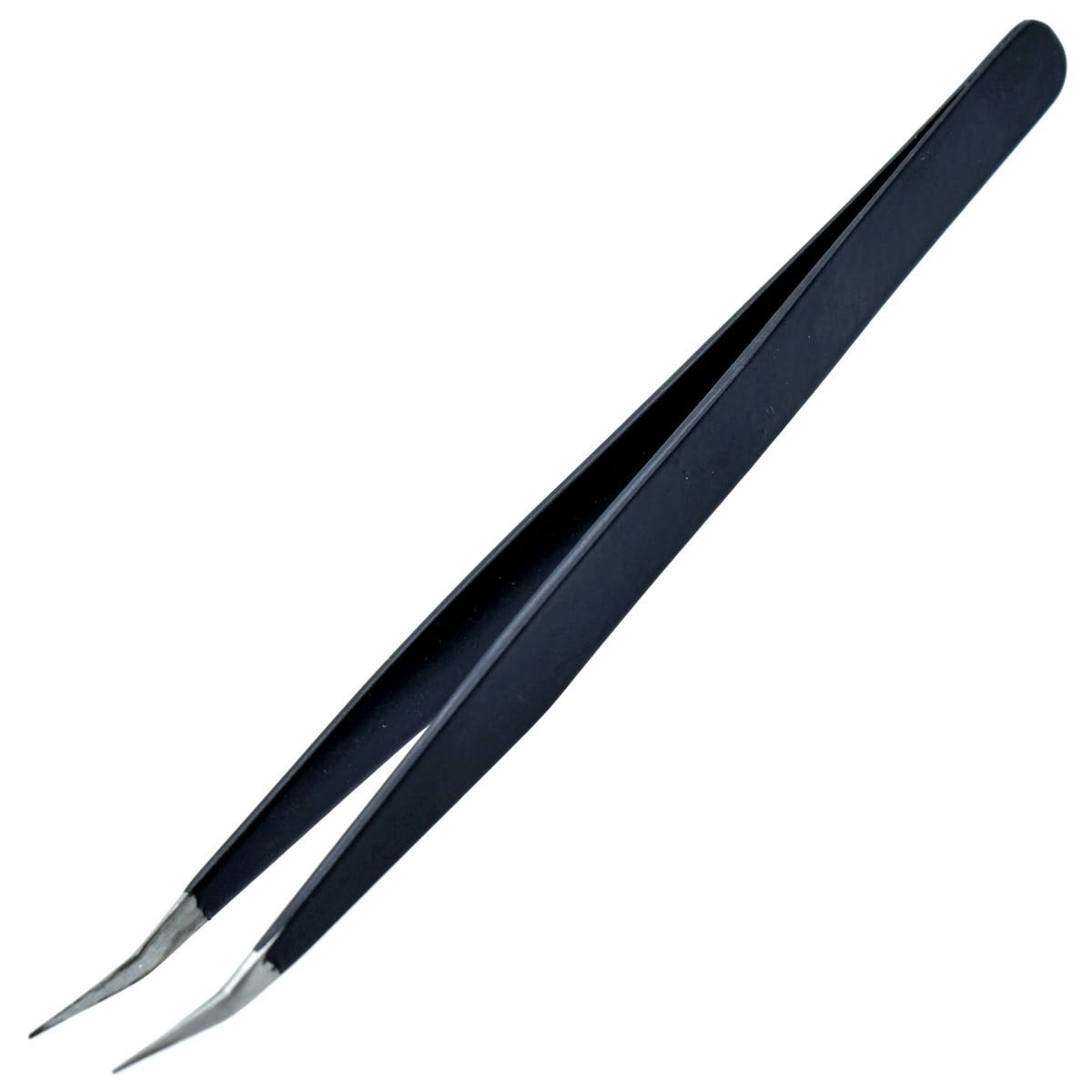 Sharp Pointed Dissecting Forceps Curved (Tweezer) (1x1x14 Cm) | Black