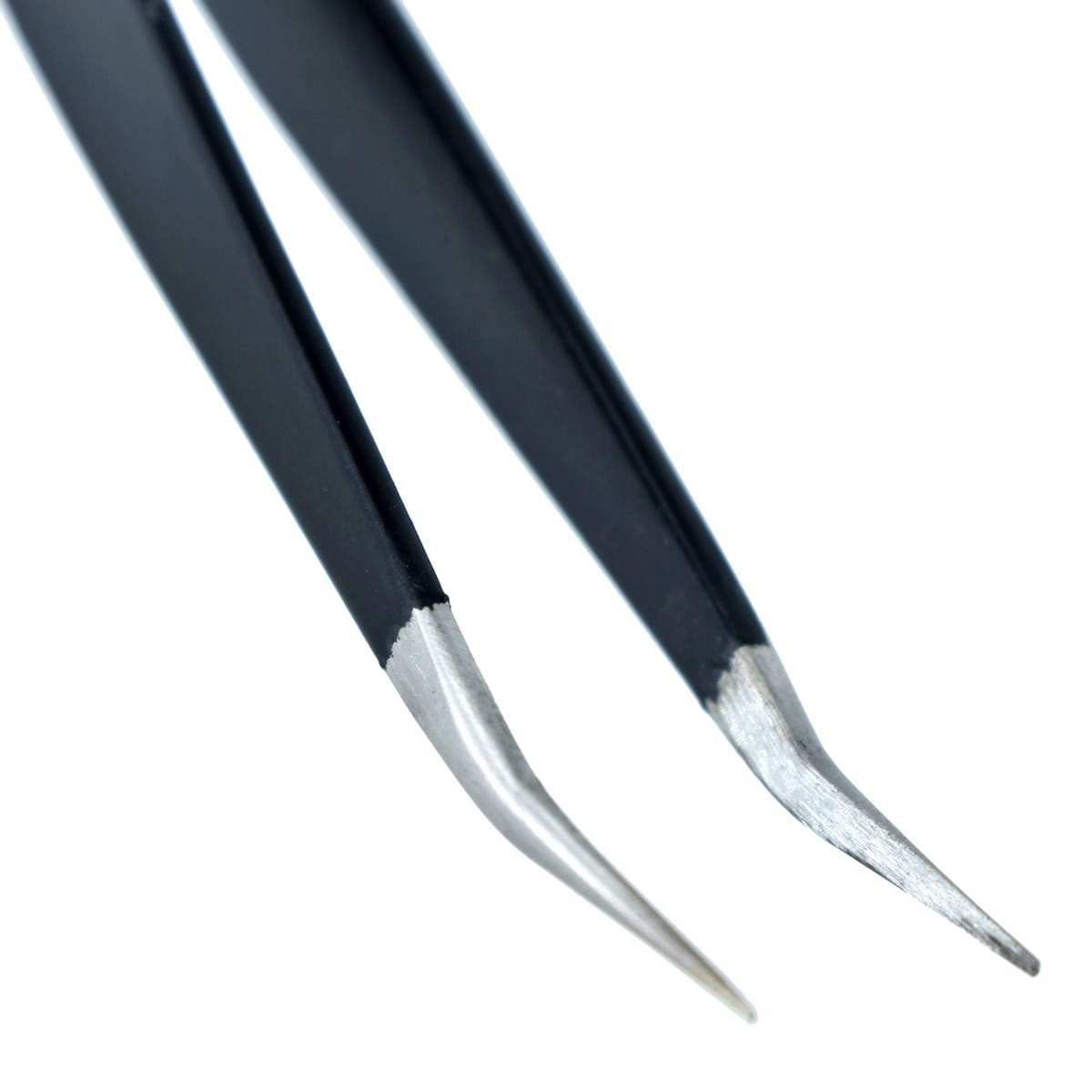 Sharp Pointed Dissecting Forceps Curved (Tweezer) (1x1x14 Cm) | Black