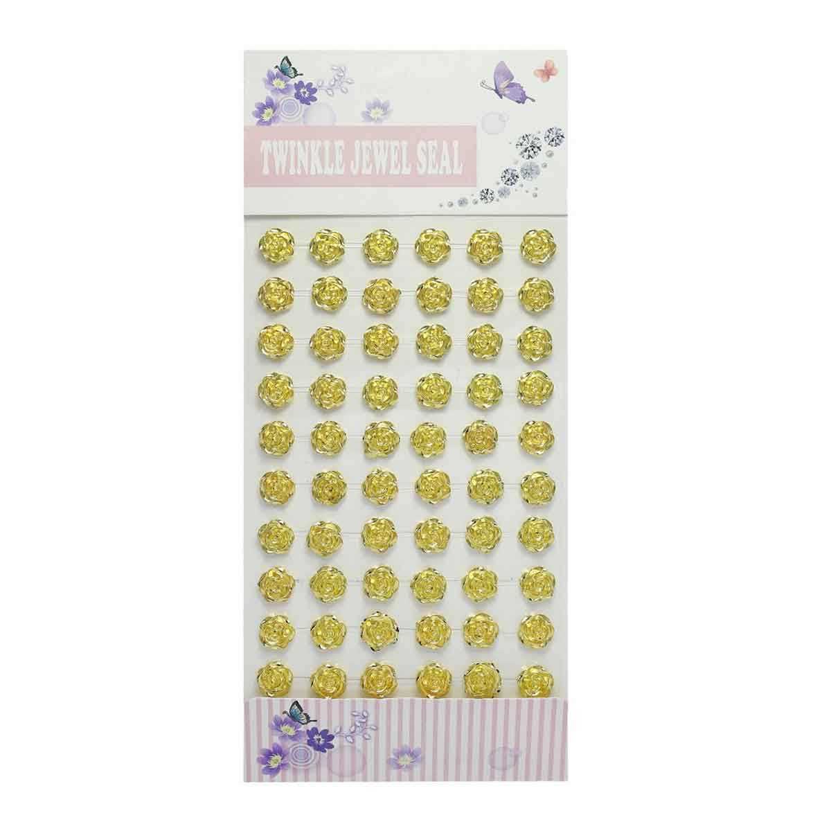 Self-Adhesive Pearl Stone Stickers | 10 Mm | Gold | Rose