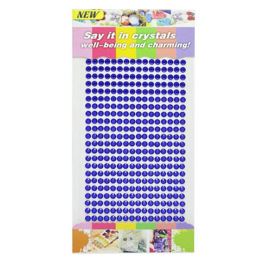 Self-Adhesive Stone Stickers For Craft | 5 Mm | Light Blue | Round
