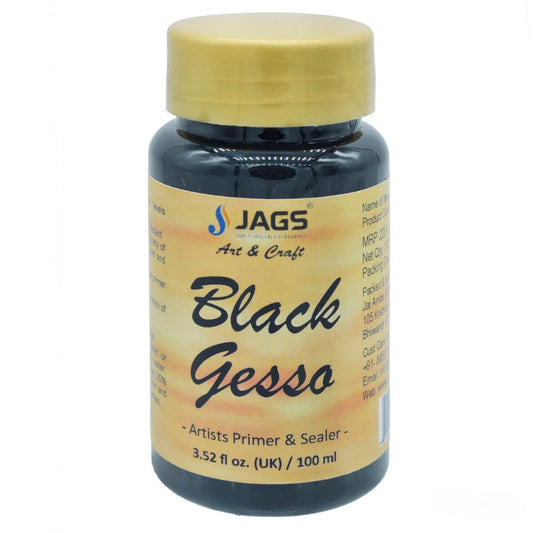 JAGS Artist Black Gesso 100 Ml | Premium Primer And Sealer For Artists