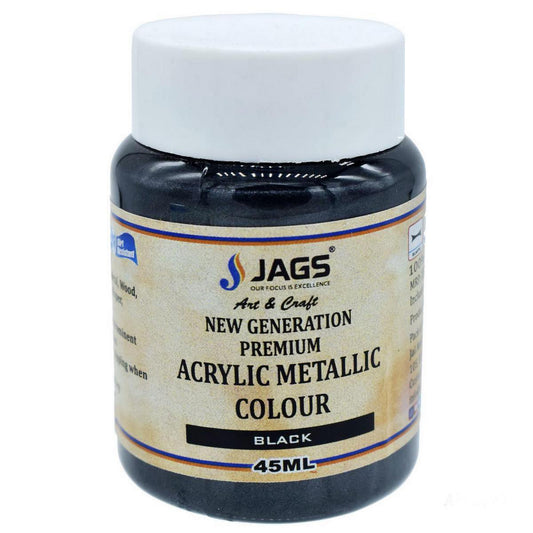Premium Acrylic Metallic Colour | Black | 45ml