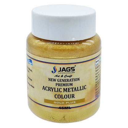 Premium Acrylic Metallic Colour | Gold Plus | 45ml