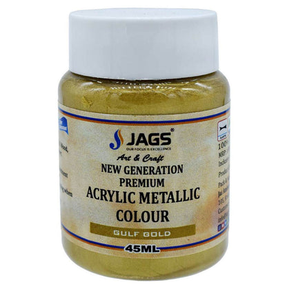 Premium Acrylic Metallic Colour | Gulf Gold | 45ml