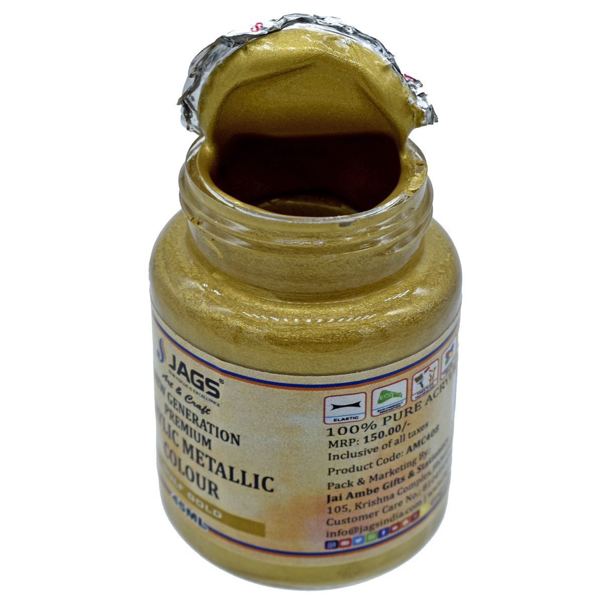 Premium Acrylic Metallic Colour | Gulf Gold | 45ml