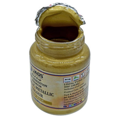 Premium Acrylic Metallic Colour | Gulf Gold | 45ml