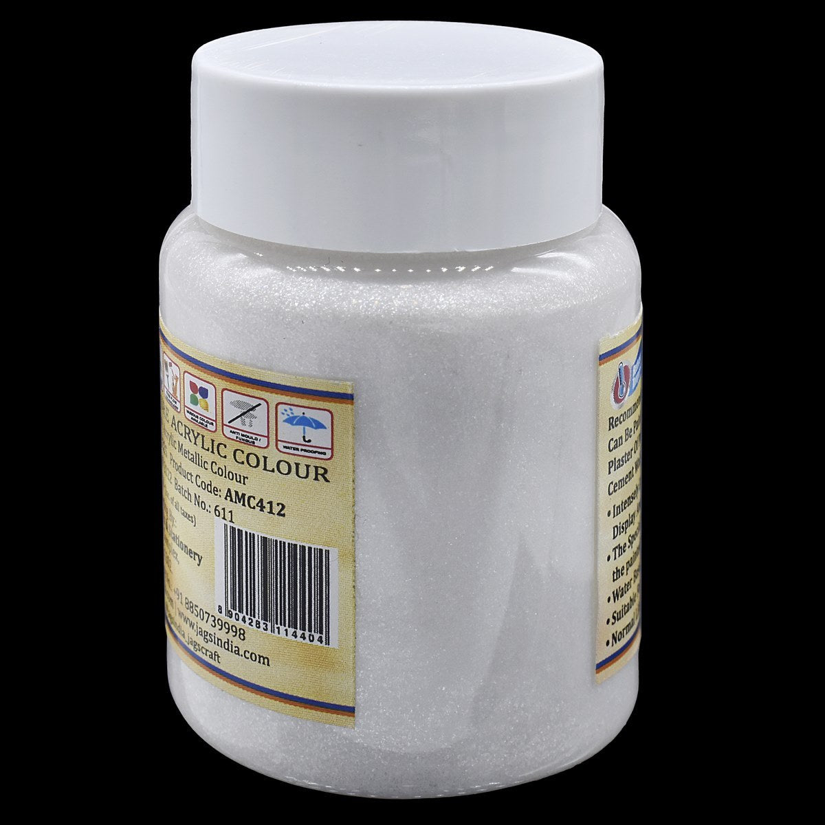 Premium Acrylic Metallic Colour | Special Silver Leaf | 45ml
