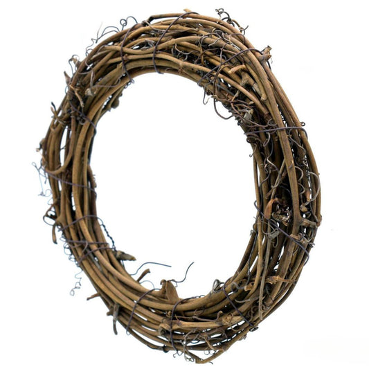 Handmade Vine Wreath Ring | 15 Cm | Brown