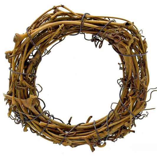 Handmade Vine Wreath Ring |  8 Cm | Brown
