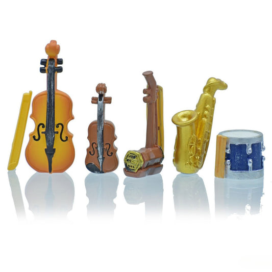 Miniature Musical Instruments | Pack Of 5 | 2x0.5x5 Cm | Decorative Accessories