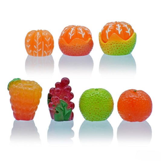 Miniature Mix Fruits | Pack Of 7 | 1.5x1.5x1 Cm | Dollhouse Decor And Accessories