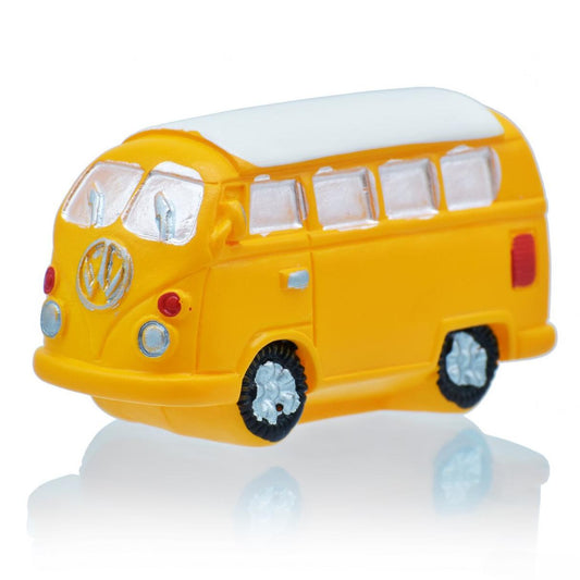 Miniature Orange Bus | Pack Of 1 | 5x3x1.5 Cm | Garden Decor And Accessories