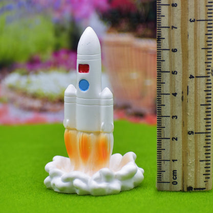 Miniature White Space Rocket | Pack Of 1 | 4x0.5x7 Cm