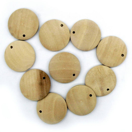 Wooden Pendant | 25 Mm | Pack Of 10
