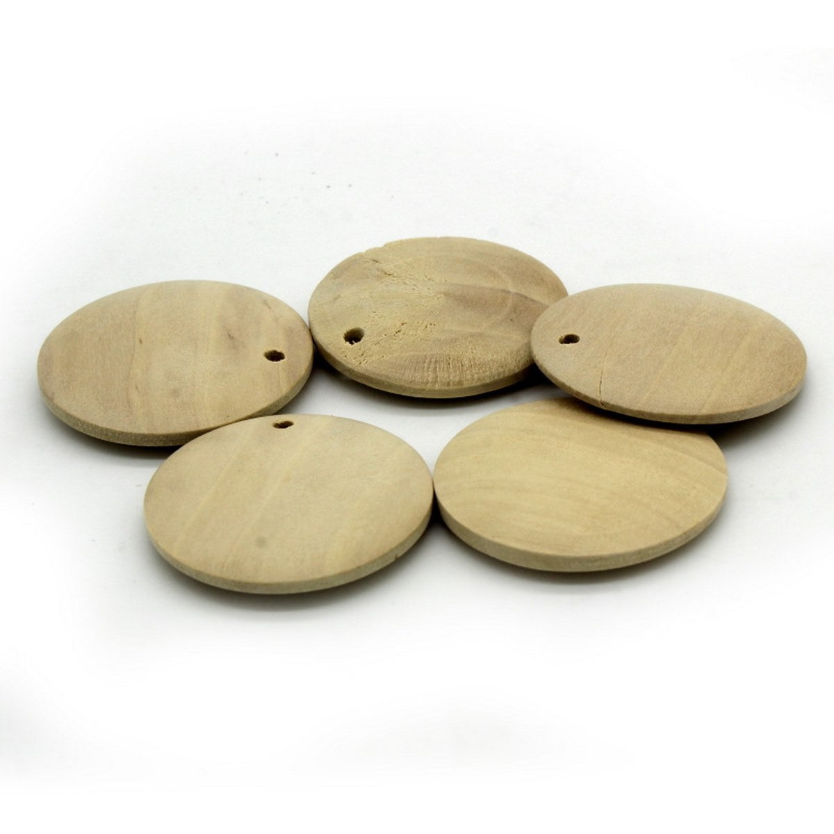 Wooden Pendant | 30 Mm | Pack Of 5