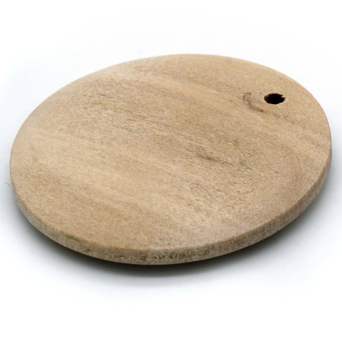 Wooden Pendant | 35 Mm | Pack Of 6