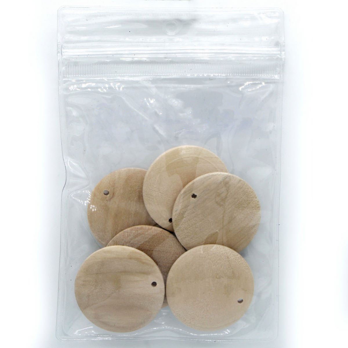 Wooden Pendant | 35 Mm | Pack Of 6