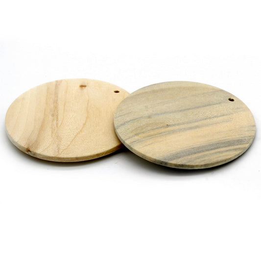 Wooden Pendant | 50 Mm | Pack Of 4