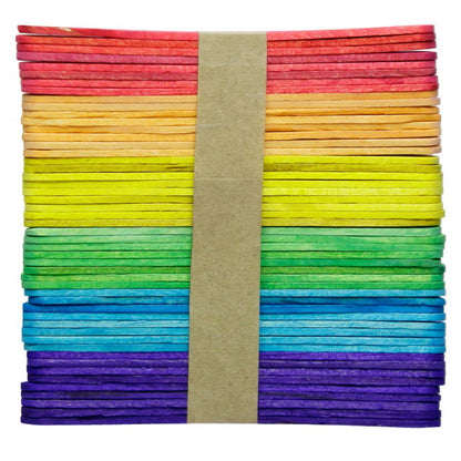 Craft Ice Cream Stick Coloured | Size: 4.5 Inch| Pack of 48 Pieces