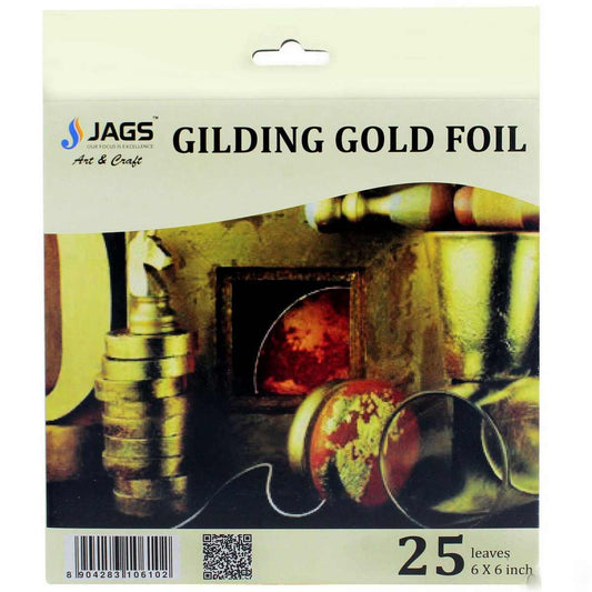 Gilding Gold Foil Paper (Pack Of 25 Sheets) (6x6 Inch)