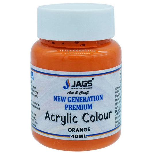 Premium Acrylic Colour Paint | Orange | 40 Ml