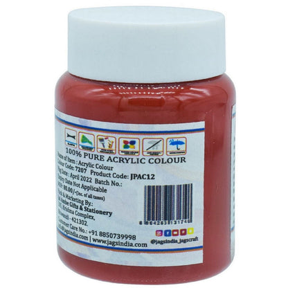 Premium Acrylic Colour Paint | Crimson Red | 40 Ml