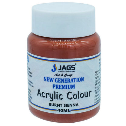 Premium Acrylic Colour Paint | Burnt Sienna Brown | 40 Ml