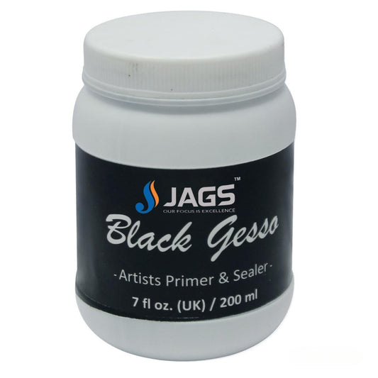 JAGS Artist Black Gesso 200 Ml | Premium Primer And Sealer For Artists