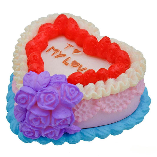 Miniature Heart Shaped Cake | To My Love | 4x4x2 Cm | Dollhouse Decor And Accessories
