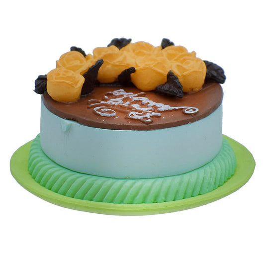 Miniature Round Shaped Birthday Cake | 4x4x2 Cm | Dollhouse Decor And Accessories