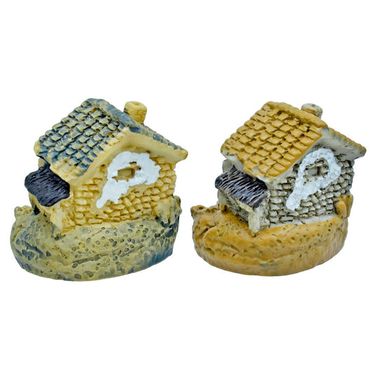 Miniature Model Garden House | Pack Of 2 | 3x3.5x3 cm | Dollhouse Decor And Accessories