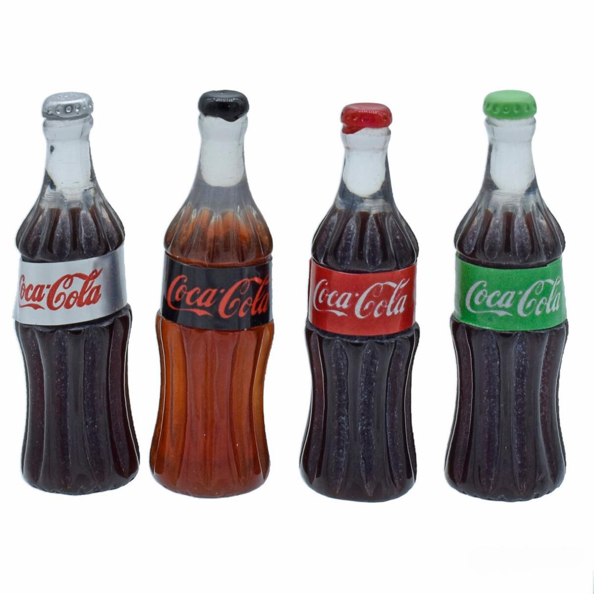 Miniature Cola Bottle Pack Of 4 | 1x1x3 Cm | Dollhouse Decor And Accessories