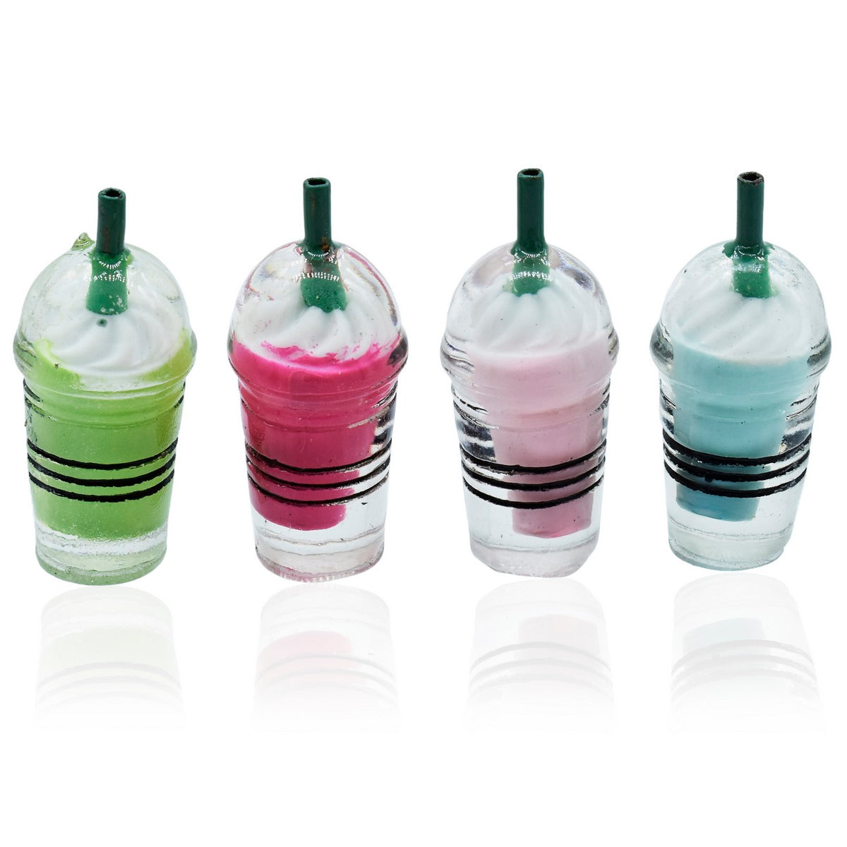 Miniature Milkshake Pack Of 4 | 1x1x3.5 Cm | Dollhouse Decor And Accessories