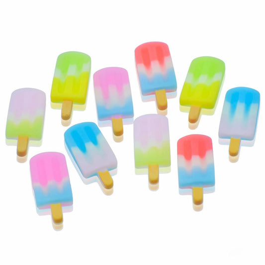 Miniature Model Ice Cream | Pack Of 10 | 1.5x3.5x0.5 Cm | Dollhouse Decor And Accessories