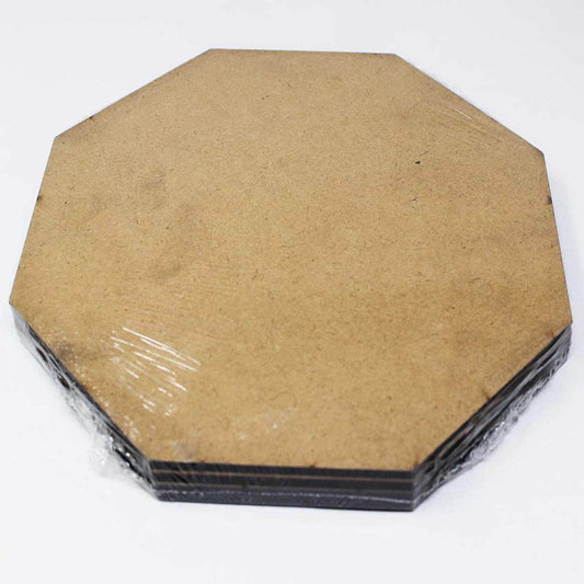 Hexagon Shape MDF Board For Crafts 4 Mm Thick | Pack Of 4 | 8 Inch