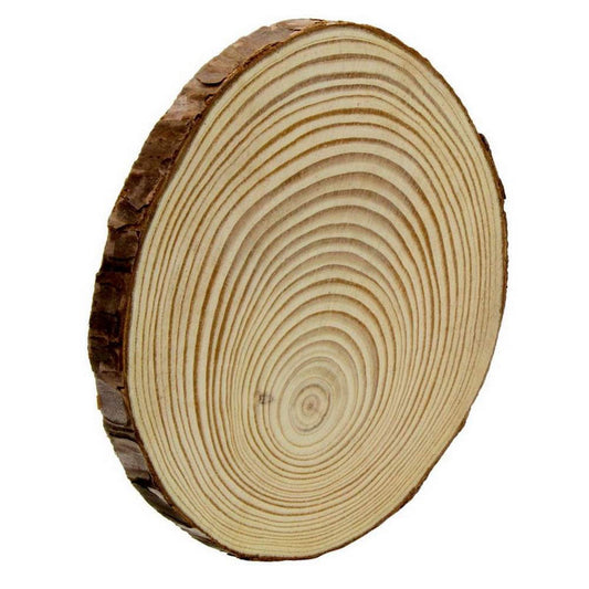 Unfinished Natural Wood Slice With Bark | Size: 10 Cm| 1 Cm Thick